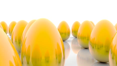 Abstract-golden-eggs-on-white-background