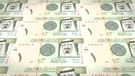 Billetes-de-cincuenta-Arabia-sauditas-riyals-de-Arabia-Saudita,-dinero-en-efectivo,-lazo