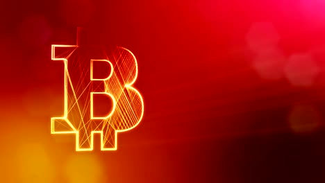 Muestra-de-logotipo-de-bitcoin.-Fondo-financiero-hecho-de-partículas-de-brillo-como-holograma-vitrtual.-Animación-loop-3D-brillante-con-la-profundidad-de-campo,-bokeh-y-copia.-Fondo-rojo-v1