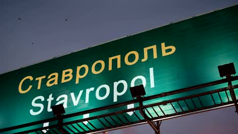 Airplane-Take-off-Stavropol-during-a-wonderful-sunrise