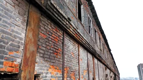 Abandoned-ruined-industrial-factory-building,-ruins-and-demolition-concept.