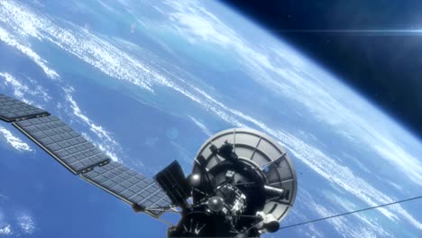 Communications-Satellite-in-Orbit-of-Planet-Earth-2