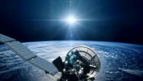 Communications-Satellite-in-Orbit-of-Planet-Earth-5