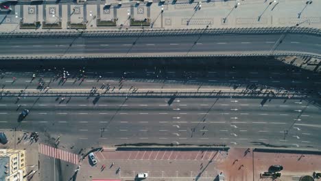 Marathon-running-on-the-street.-Top-view-shot