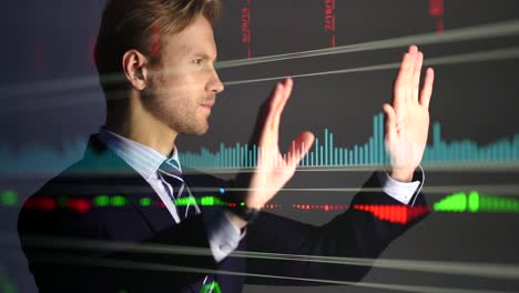 Businessman-investor-analysis-stock-market-data-with-thinking-and-hand-touch-stock-market-screen-double-exposure