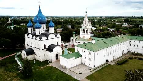 Aerial-view-of-architectural-ensemble-of-Suzdal-Kremlin