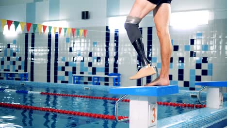 Warming-up-of-a-robotic-leg-of-a-man-before-swimming