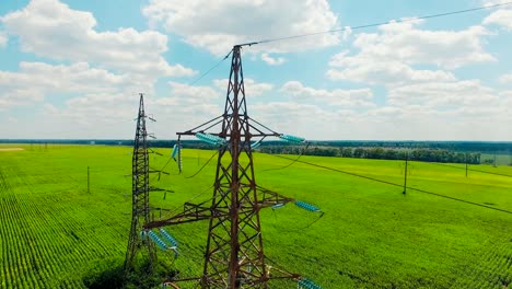 High-voltage-tower-sky-background