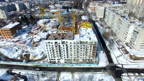 Buildings-construction-in-winter