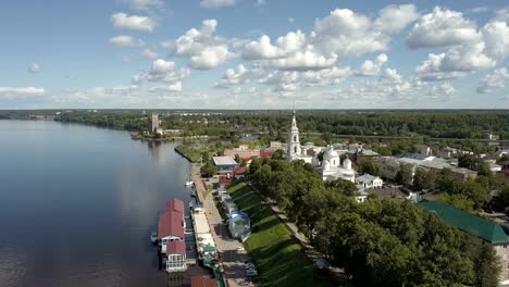 Small-town-on-the-river---aerial-view.