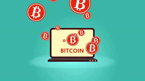 Das-Bitcoin-Symbol-erscheint-auf-dem-computer