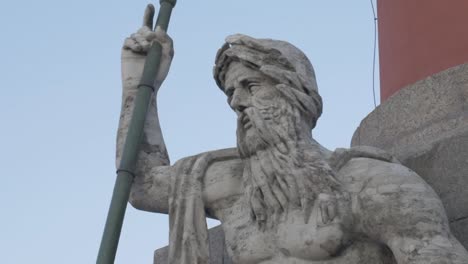 Saint-Petersburg.-Sculpture-Rostral-columns.-close-up