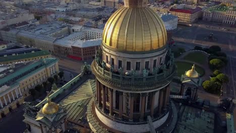 Aerial-view.-St.-Petersburg.-Isakiev-Square,-Isakievsky-Cathedral