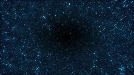 Zooming-through-cinematic-blue-light-speed-star-field