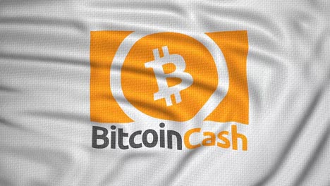 Bandera-del-logotipo-de-bitcoin-cash