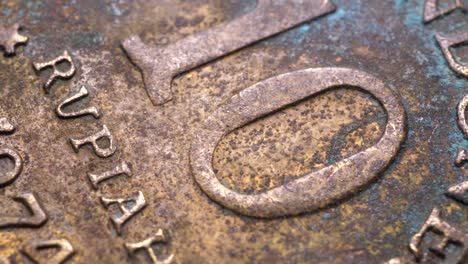 Close-up-of-very-old-coins