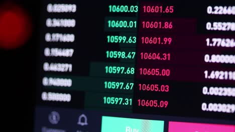 Gráfico-de-trading-financiero-con-pantalla-de-botón-de-venta-y-compra-en-el-teléfono-inteligente