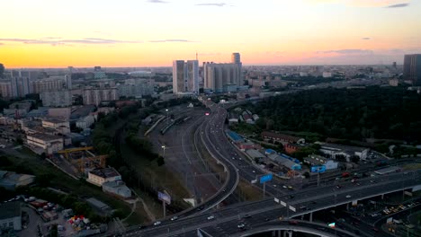 Air-view-of-the-houses-and-streets-of-the-metropolis