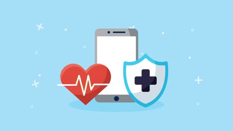 Smartphone-mit-Online-Technologie-im-Gesundheitswesen