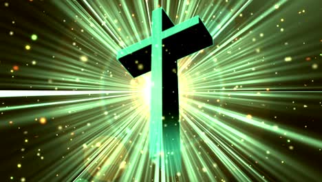 Divine-Worship-Cross-Cyan-Loopable-Background