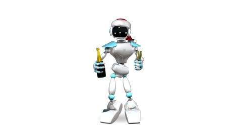 Dancing-Robot-with-Champagne