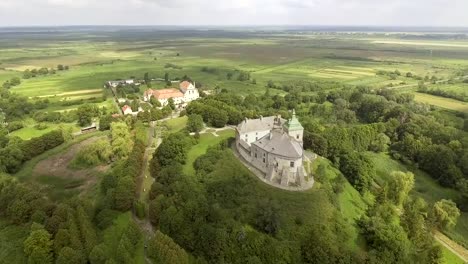 Aerial-view-of-Olesko-Castle-in-Lviv-region,-Ukraine.