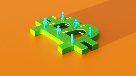 Bitcoin-animación---animación-3D