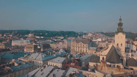 LVOV,-UKRAINE.-Panorama-of-the-ancient-city.-The-roofs-of-old-buildings.-Aerial-view