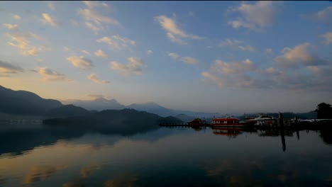 Sonne-Mond-See-Hafen-in-Nantou,-Taiwan