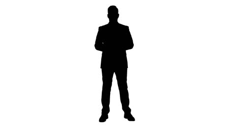 Silhouette-Businessman-Listening