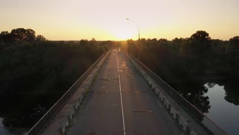 Aerial-shot-of-the-bridge,-flying-above-the-bridge-4к