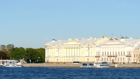 Senate-and-Synod-building-and-the-Neva-river-in-the-summer---St.-Petersburg,-Russia