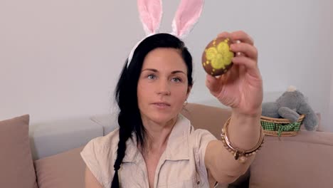 Woman-with-bunny-ears-and-Easter-egg