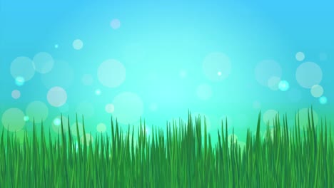 Cartoon-crazy-jumping-easter-egg-in-a-green-grass