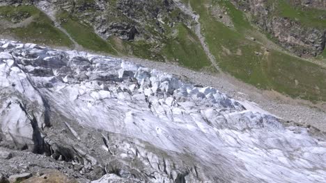 A-large-glacier-in-the-mountains-of-the-Caucasus.-Beautiful-panoramic-view.