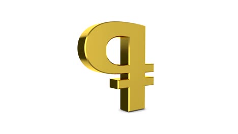 Golden-Russian-ruble-sign.-Cyclic-animation-of-a-rotating-golden-sign-of-the-Russian-ruble-on-a-white-background.-Alpha-channel