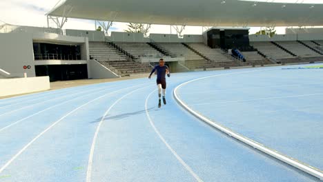 Disabled-athletic-running-on-a-running-track-4k