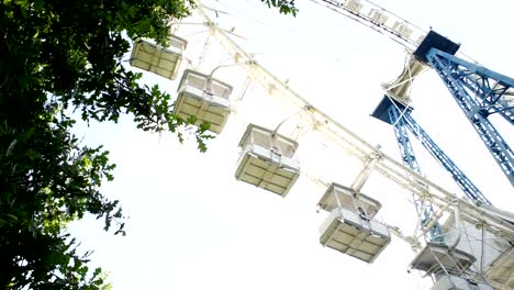 Ferris-wheel-in-park-closeup