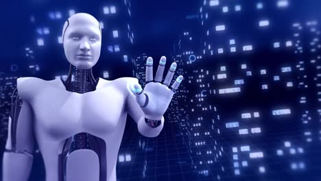 AI-Humanoid-Robot-Analyzing-Stock-Market-Data