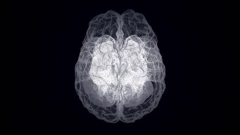 Hologram-of-the-human-brain.-Human-brain-made-of-forming-particles-on-black-background.-X-ray-style-animation