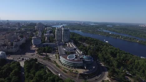 Luftaufnahme-des-städtischen-Grundstücks.-Luftaufnahme-von-Kiew,-Ukraine.