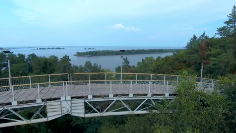 Bridge-of-love-from-a-bird's-eye-view-in-the-city-of-Cherkasy.