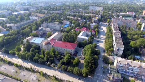 Panoramic-Aerial-drone-view-of-city