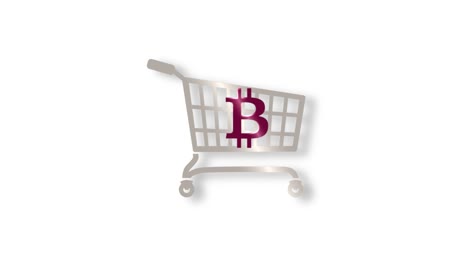 Carrito-de-compras-de-Internet-y-un-signo-de-bitcoin-/-símbolo-de-Internet