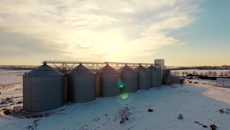 Agriculture-industry-manufacturing-plant-on-a-sunny-winter-day