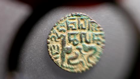 Close-up-of-very-old-coins