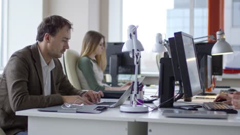 Paraplegic-Woman-Working-in-Office