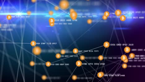 movimiento-lento-conectado-bitcoin-símbolos-con-hash-dinámica