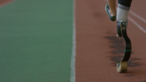 Runner-with-Prosthetic-Leg-Warming-Up