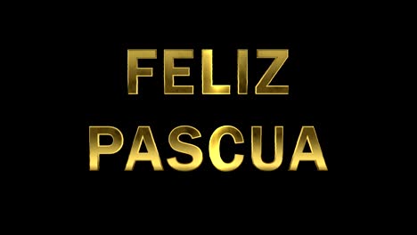 Partículas-recolectando-en-las-letras-doradas-feliz-Pascua